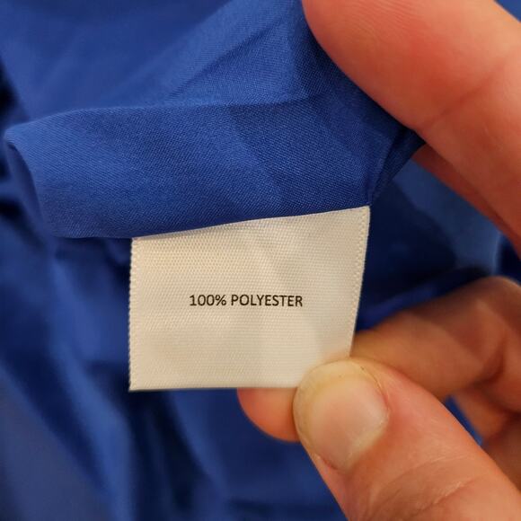 Anna Cate Meredith Crepe Shift Dress Womens S Dazzling Blue Flutter Sleeve - Picture 6 of 10